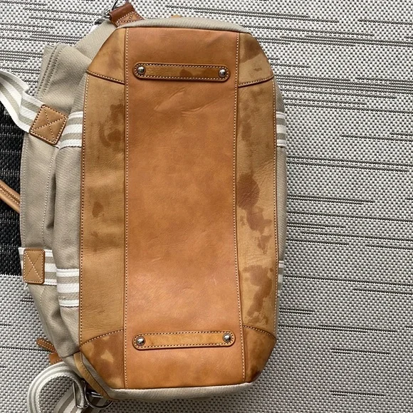 Pottery Barn Kids Tan and White Striped Bag - Picture 8 of 8